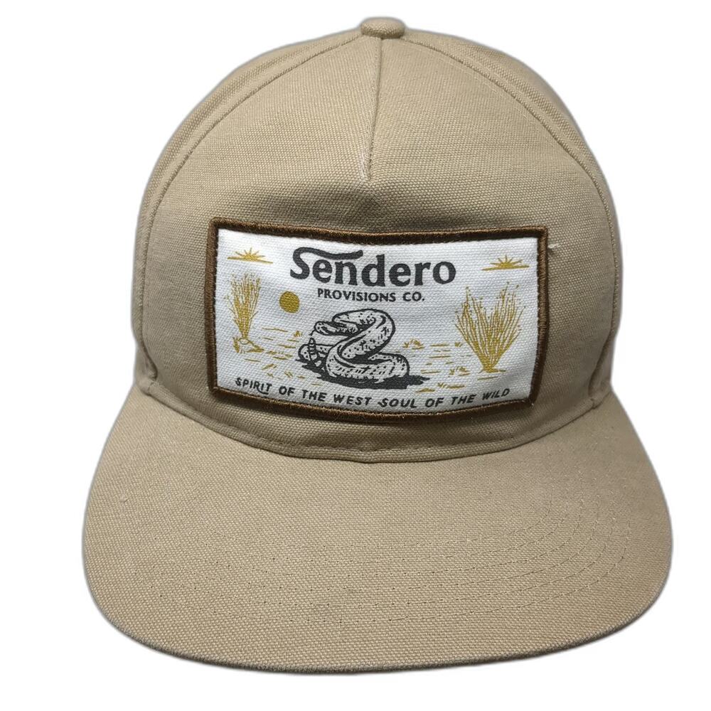 Sendero Provisions Co. 5 Panel Brown Hat One Size Rattlesnake West Snapback